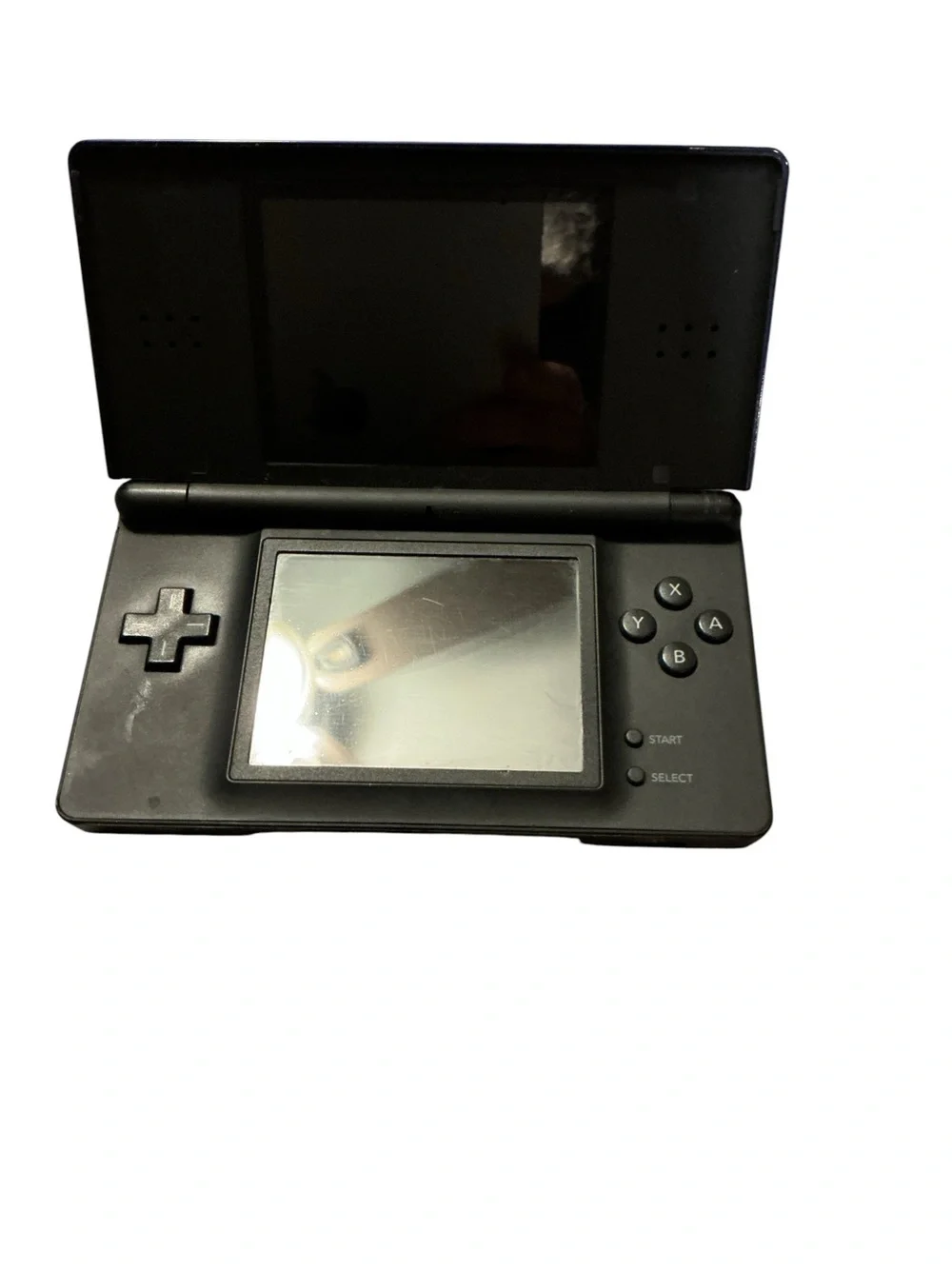 Nintendo Blue Clamshell Handheld Console with Black Trim